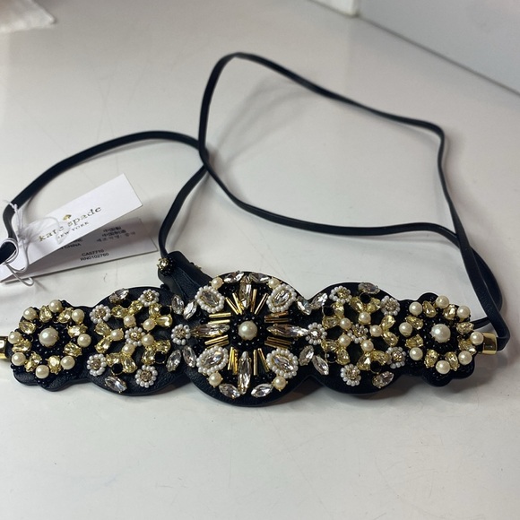 kate spade Belt: desert garden gemstone & leather headband choker or belt NWT - Picture 13 of 13